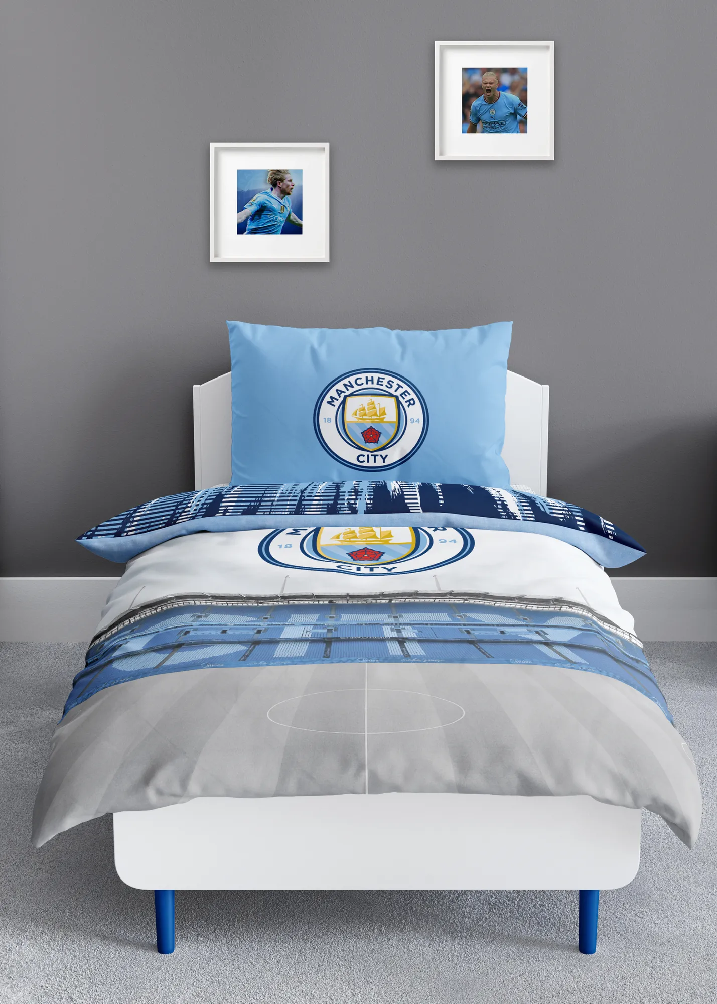 Manchester City Moon Panel Single Duvet Set - Blue product