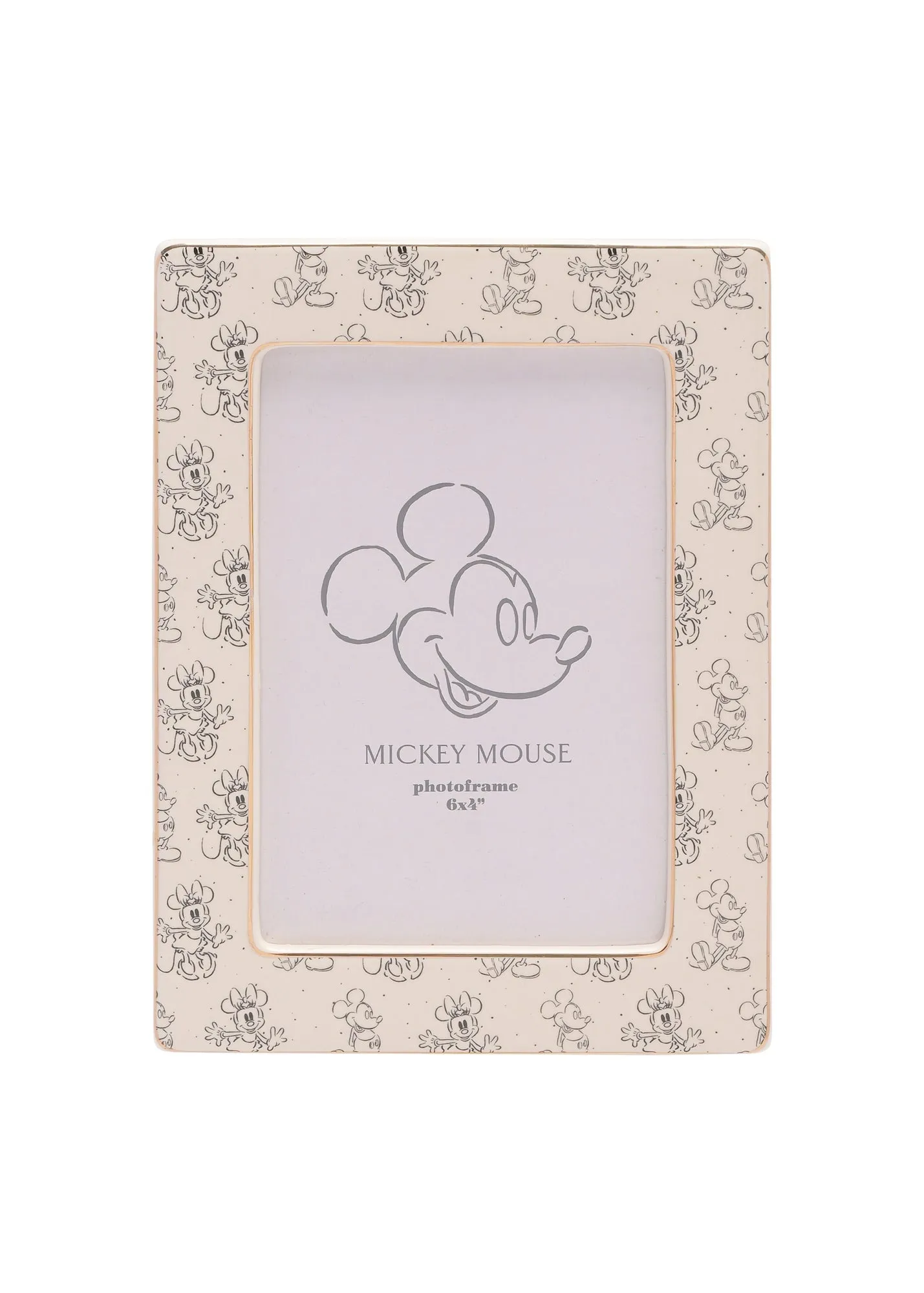 Mickey & Minnie Ceramic Photo Frame - Cream product