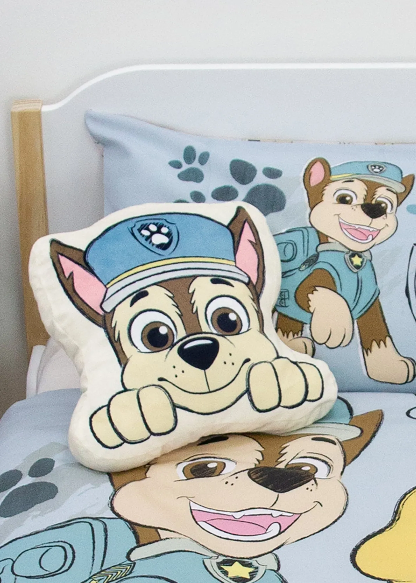 Paw Patrol Chase & Rubble Shaped Cushion - Brown product