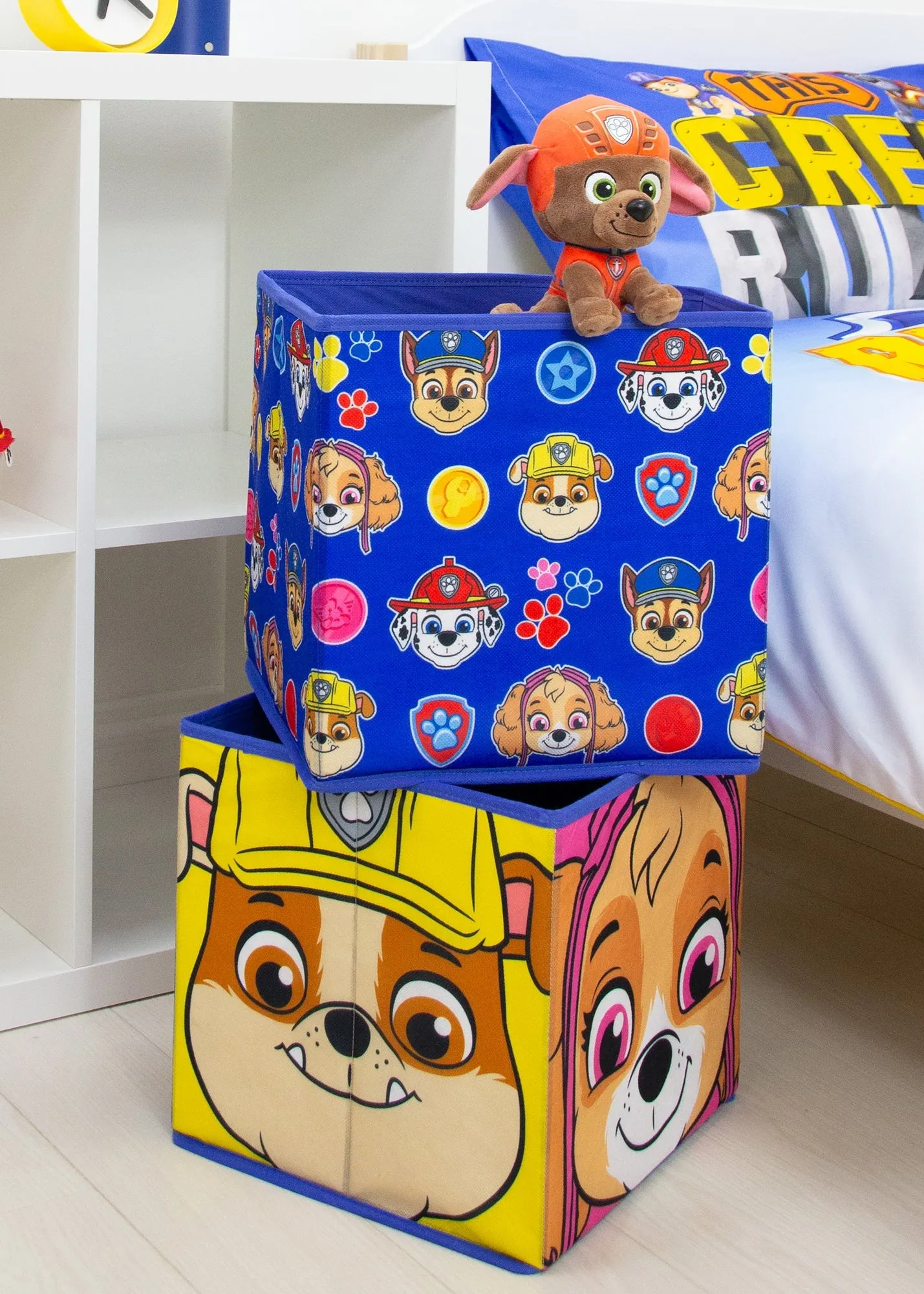 Paw Patrol Faces Two Pack Storage Box - Blue, Polyester product