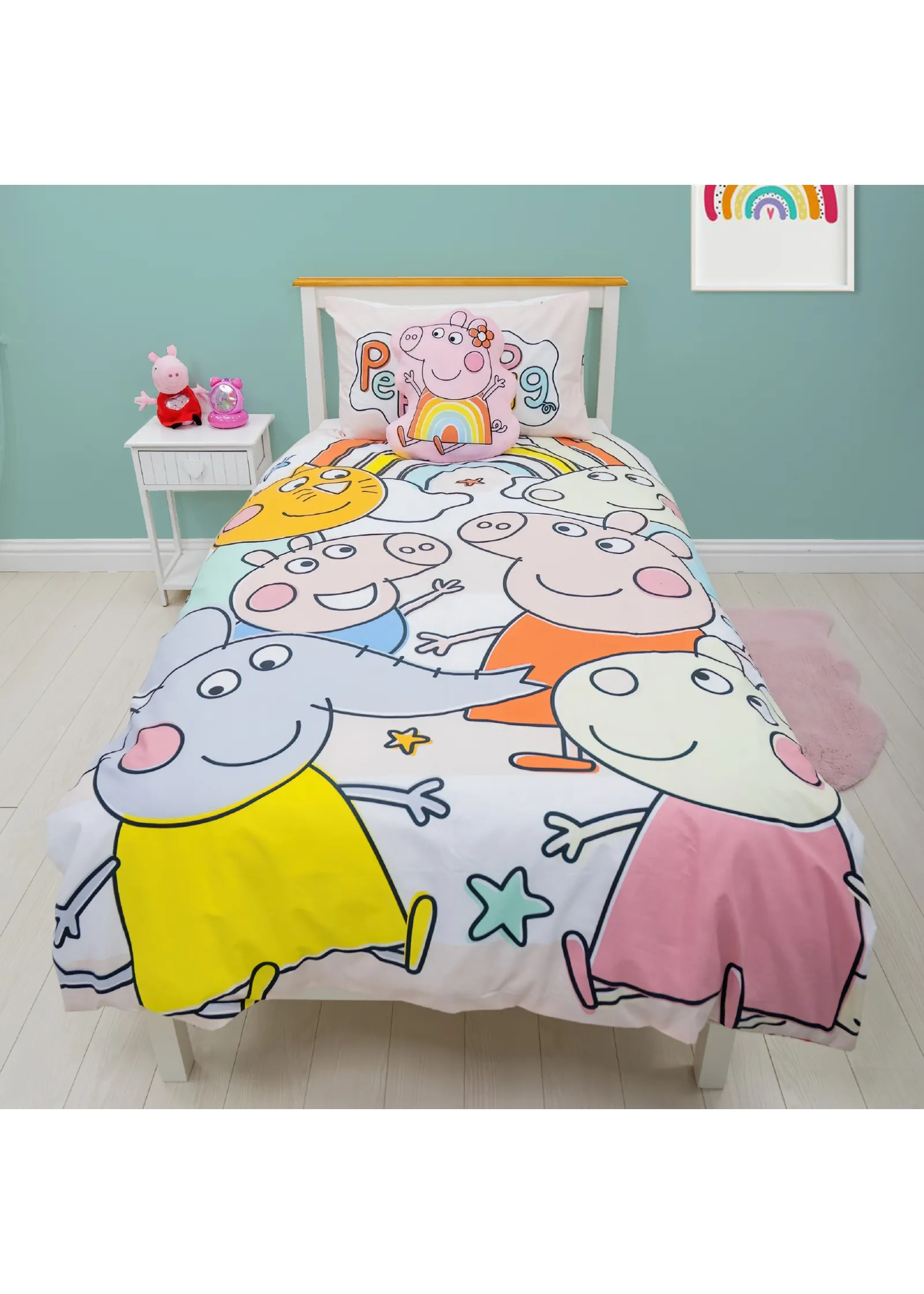Peppa Pig Playful Panel Single Duvet Set - Pink product