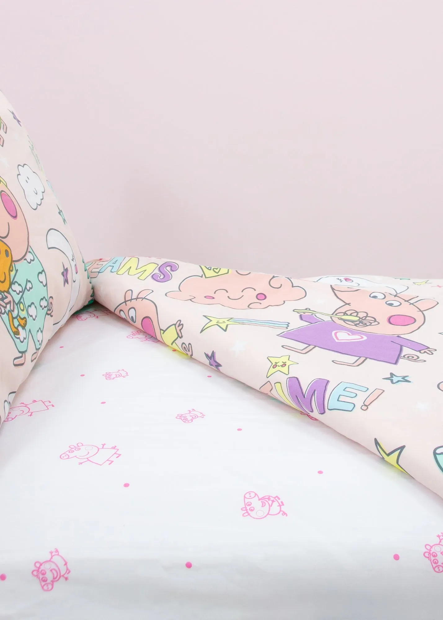 Peppa Pig Prancer Junior Fitted Sheet - White, Polycotton product