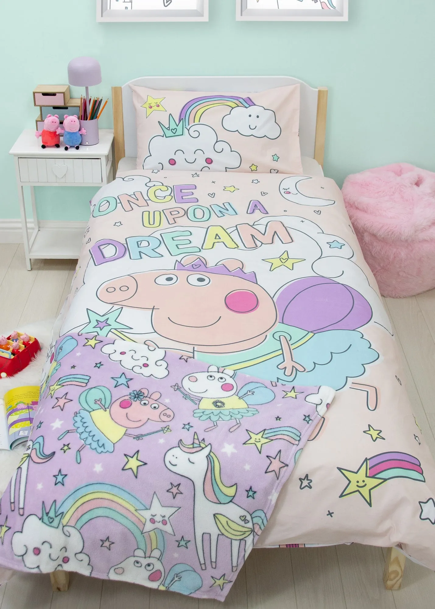 Peppa Pig Single Duvet Cover - Pink, Polycotton product