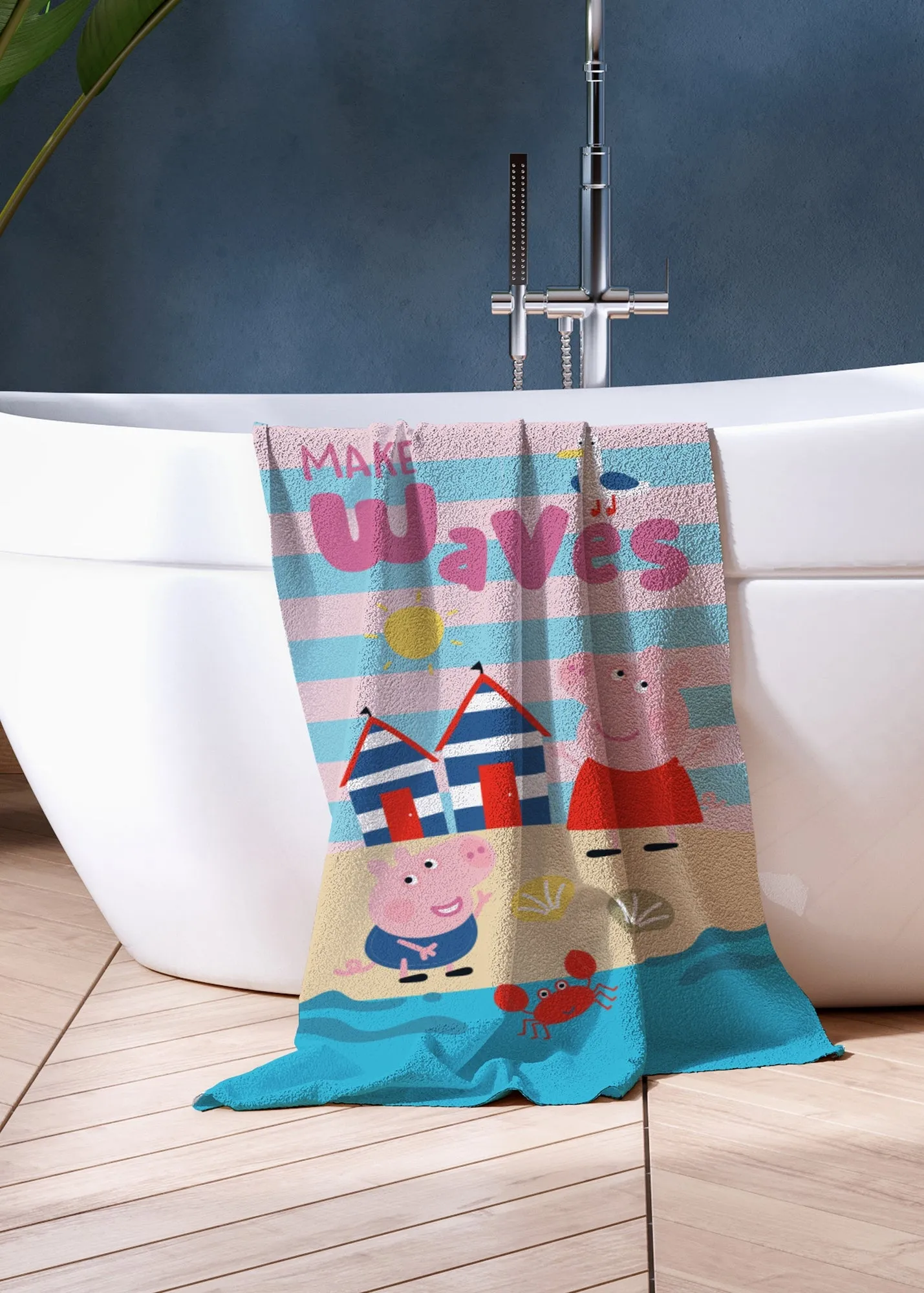 Peppa Pig Waves Beach & Pool Towel - Blue, Cotton product