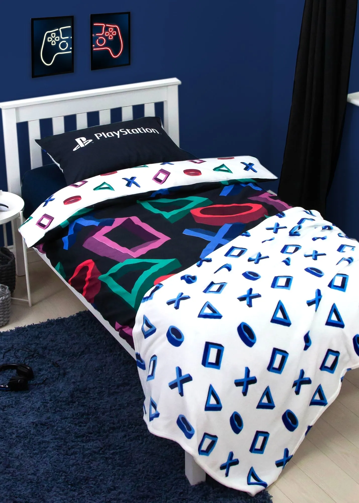 PlayStation Single Duvet Cover Set Reversible - Multi, Brushed Microfiber product