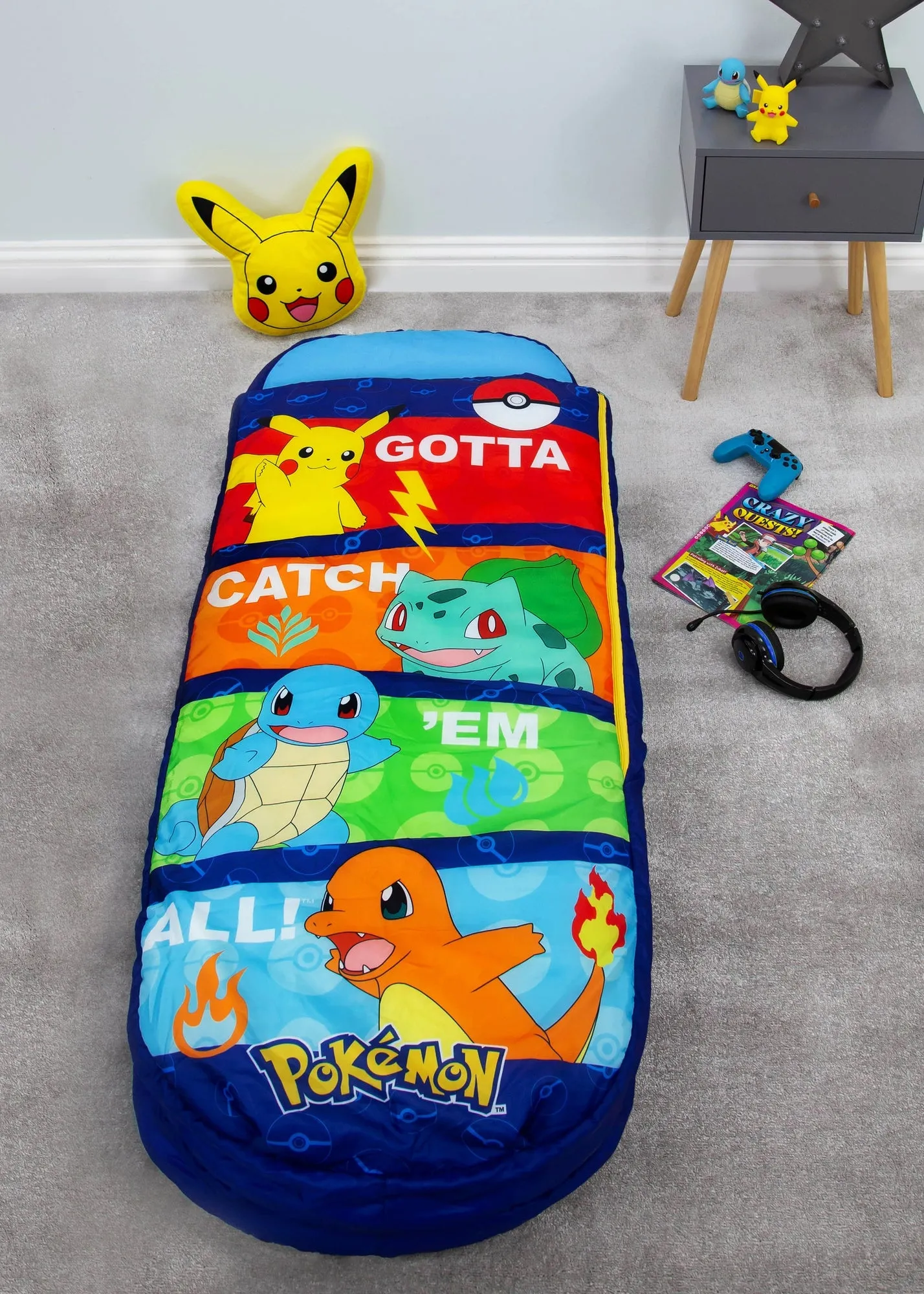 Pokemon Catch Inflatable Ready Bed Sleeping Bag - Blue product