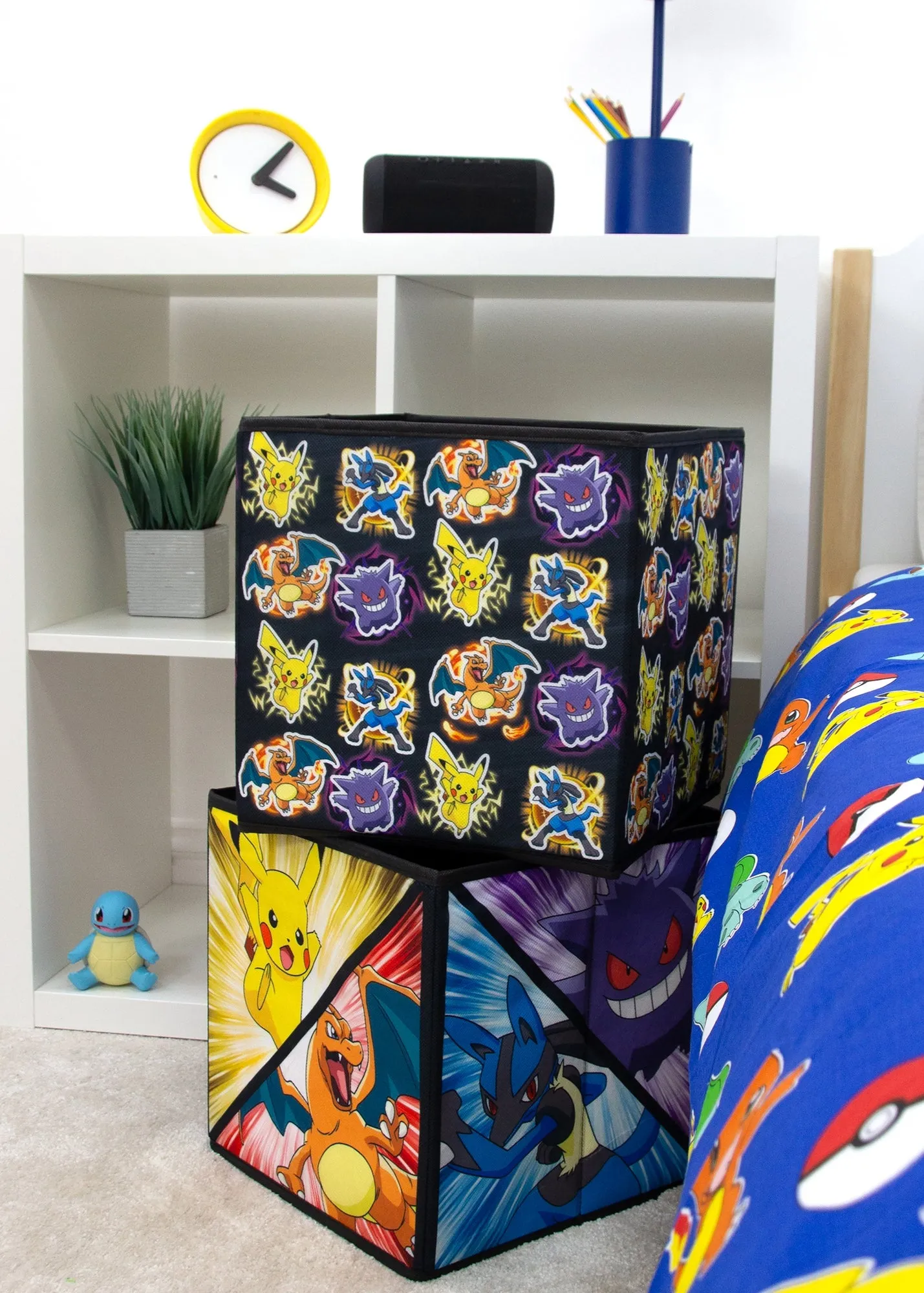 PowPow Two Pack Storage Boxes - Multi, Polyester product