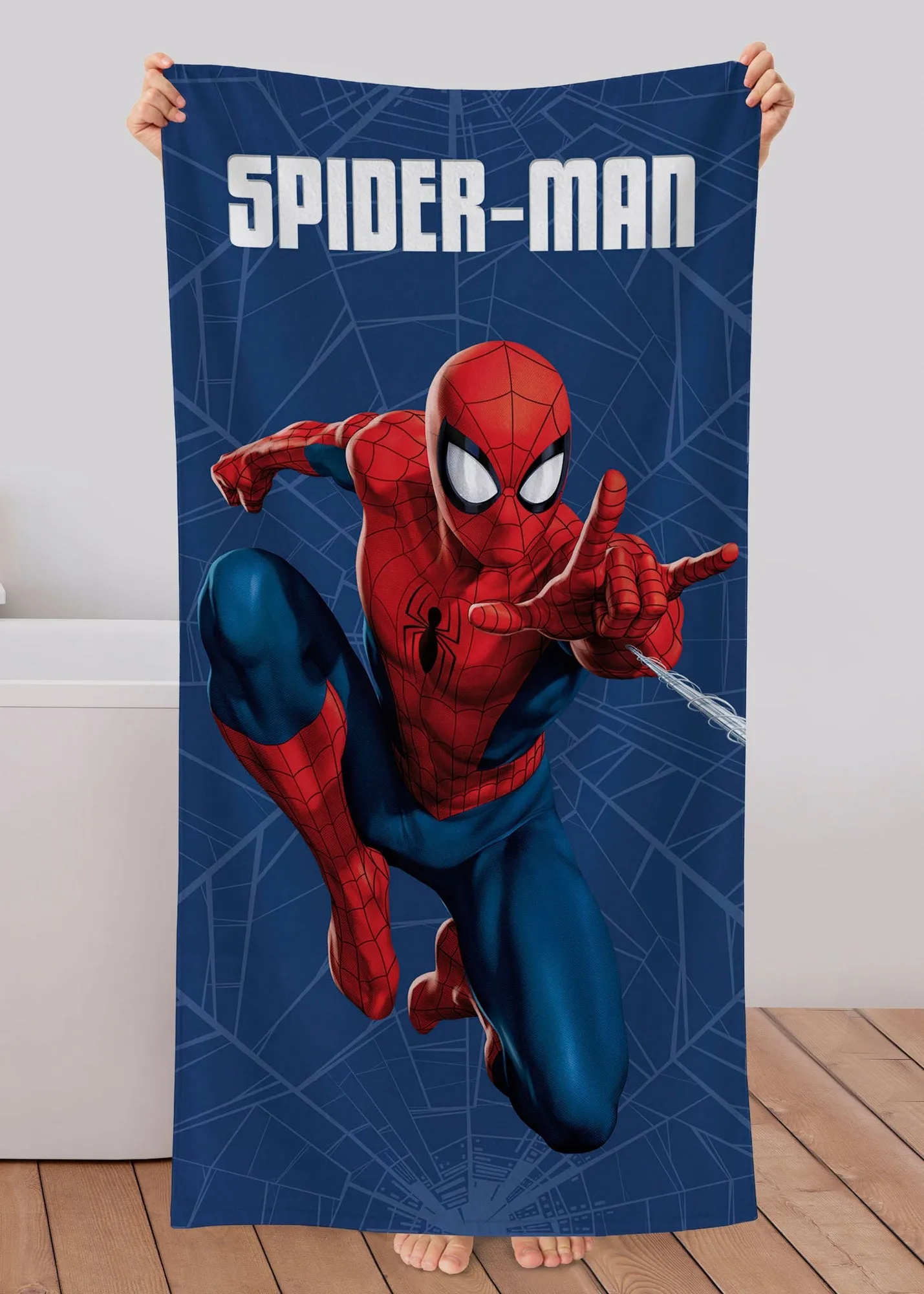 Spider-Man Bath Towel - Blue, Cotton product