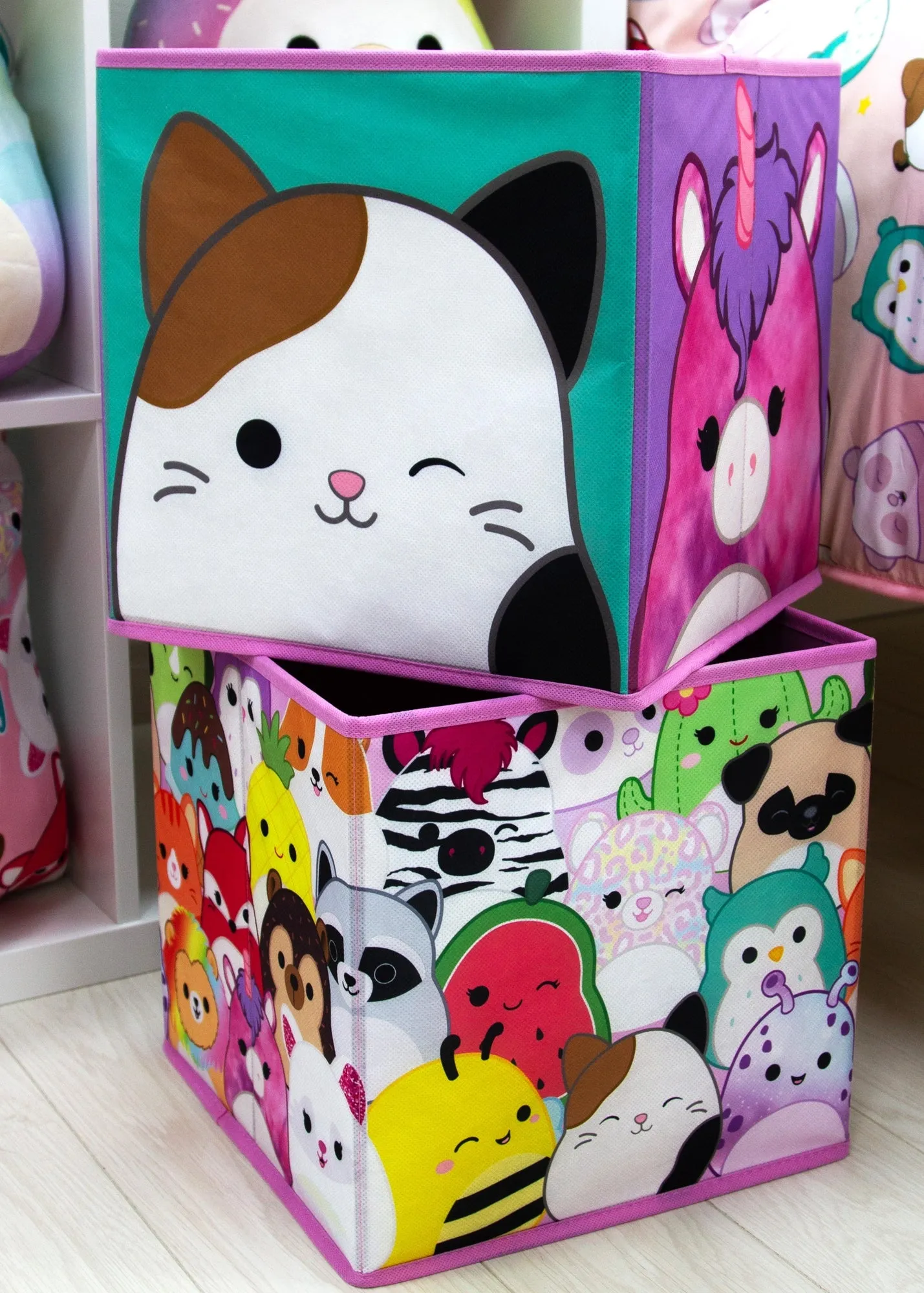 Squishmallows 2-Pack Storage Cube Set - Multi, Polyester product