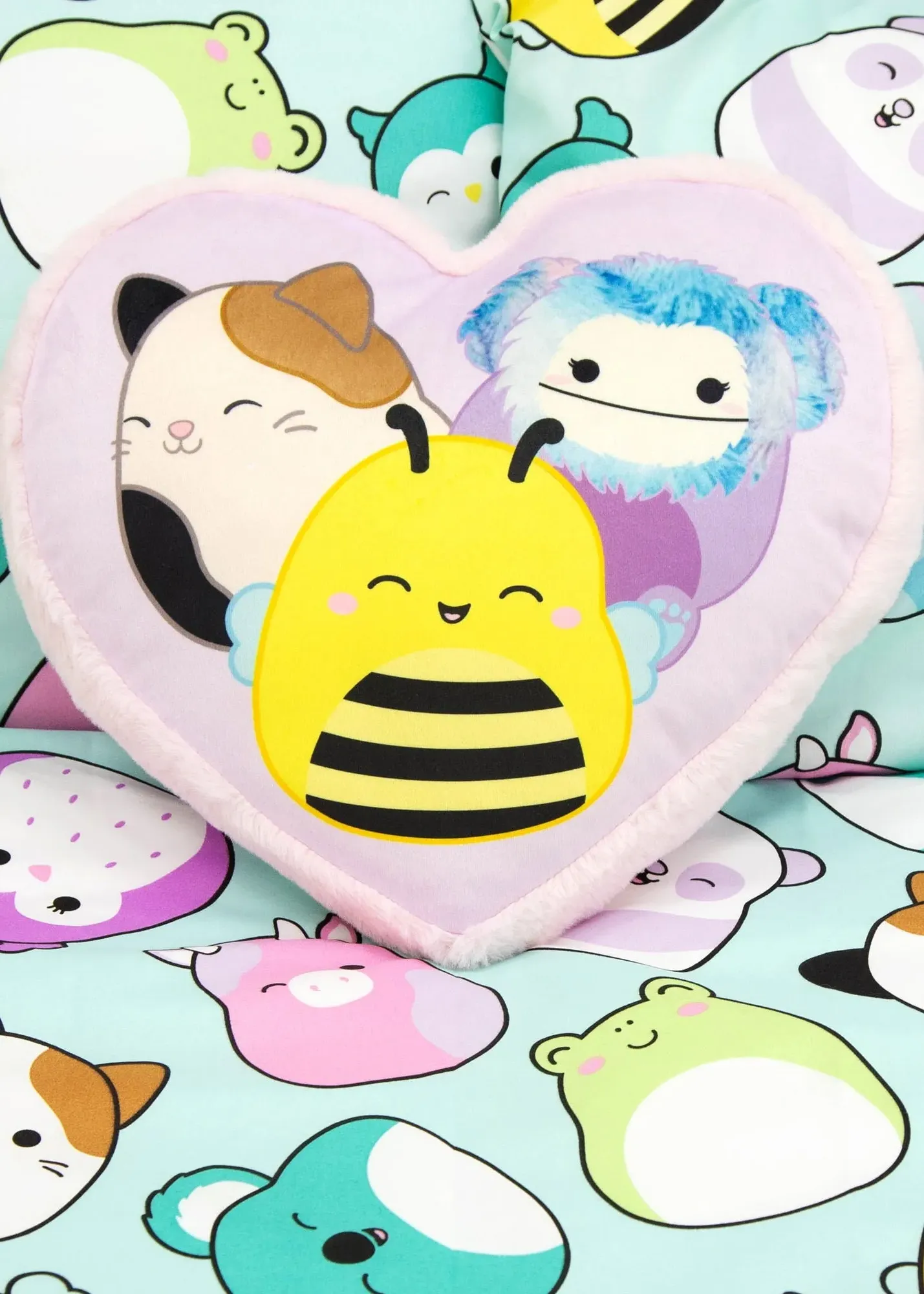 Squishmallows Heart Shaped Decorative Cushion - Multi, Polyester product