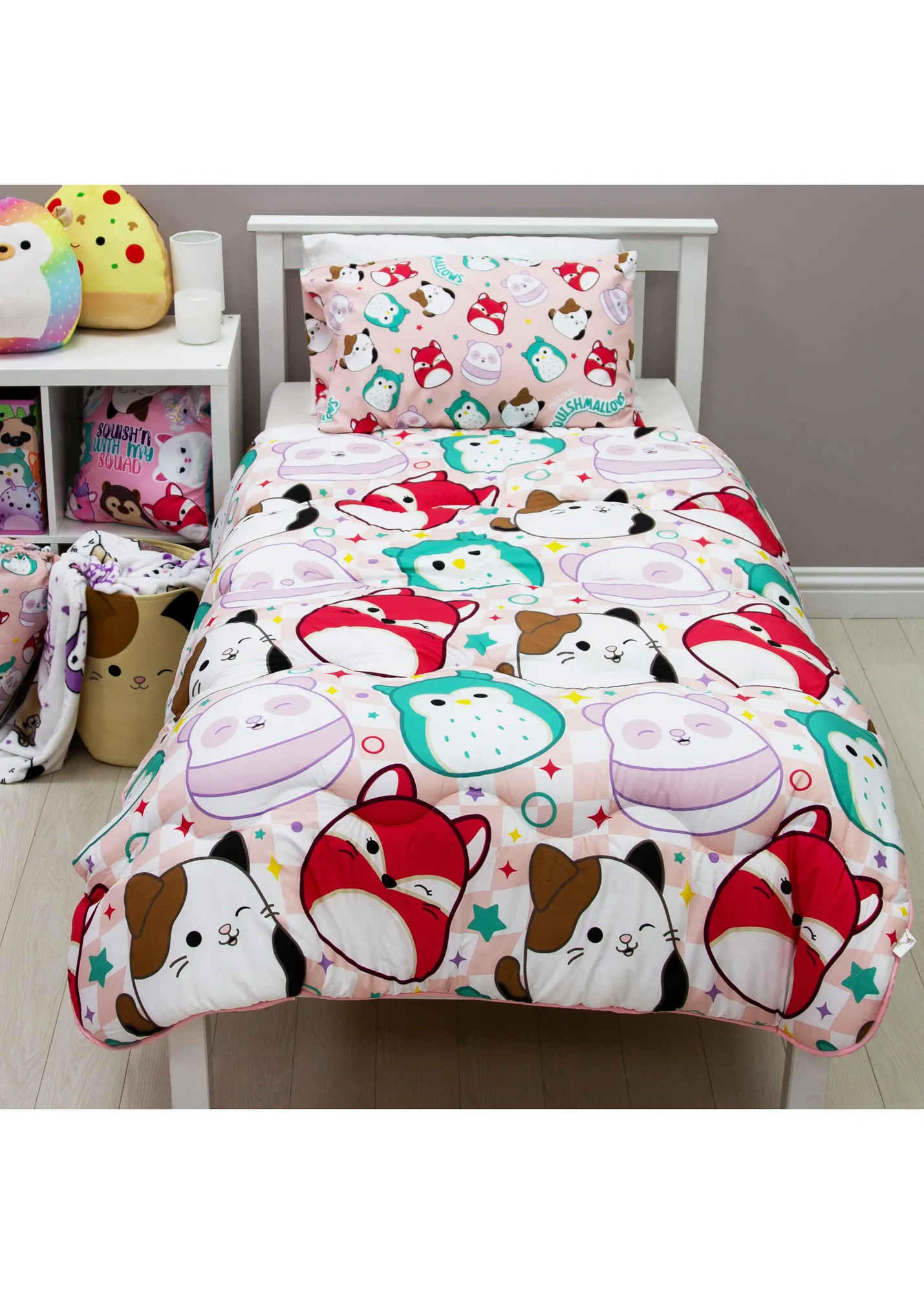 Squishmallows Single Coverless Duvet 10.5 Tog - Multi, Microfibre Polyester product