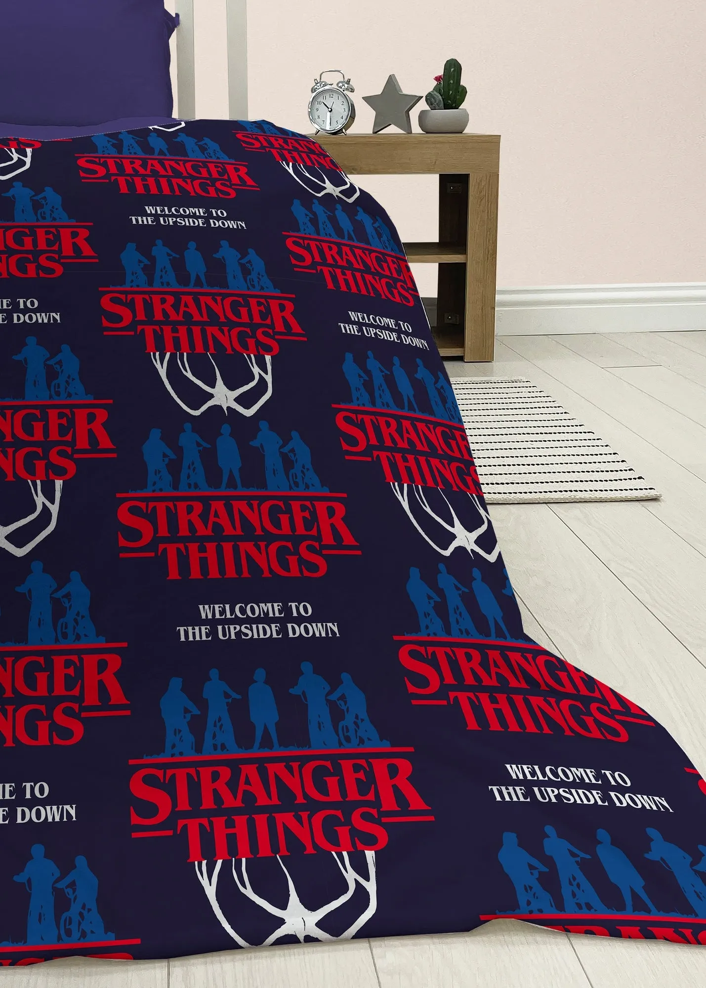 Stranger Things Fleece Blanket - Blue, Polyester product