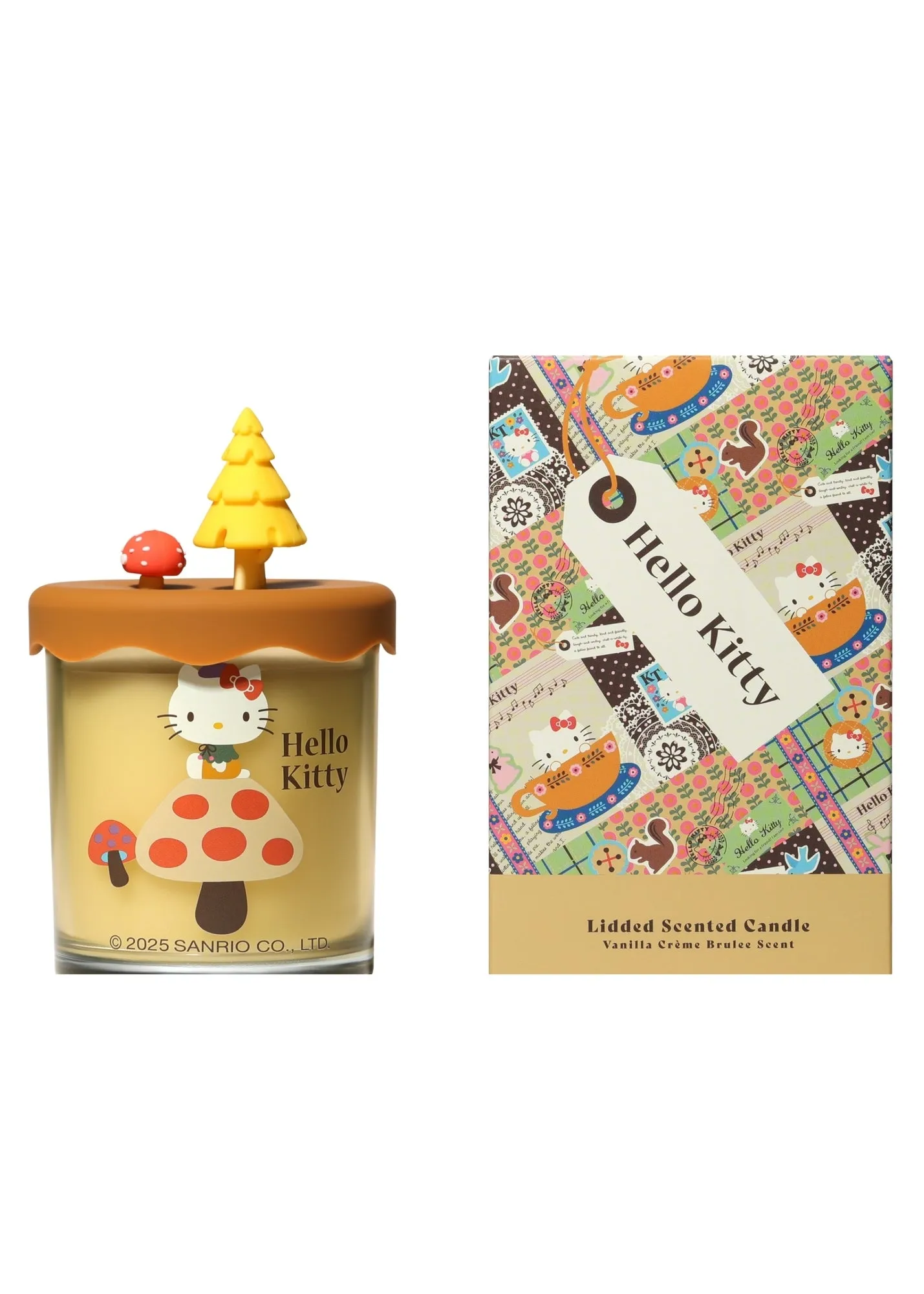 Vanilla Creme Brulee 1-Wick Scented Candle with 3D Silicone Lid - Brown product