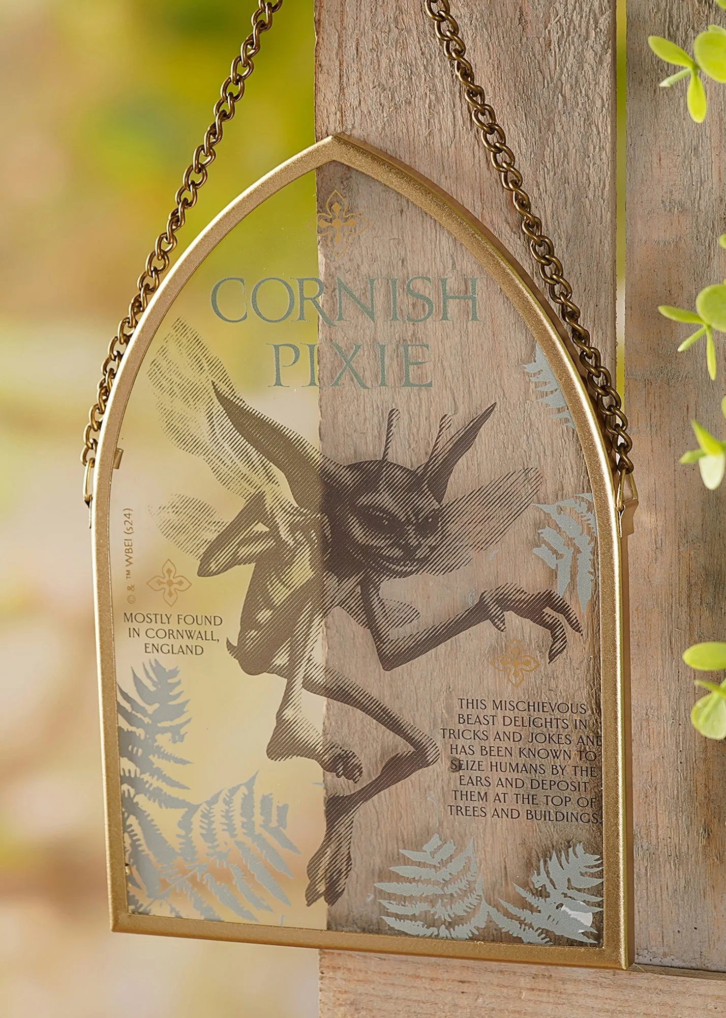 Warner Bros Herbology Cornish Pixie Arch Hanging Sign - Gold product