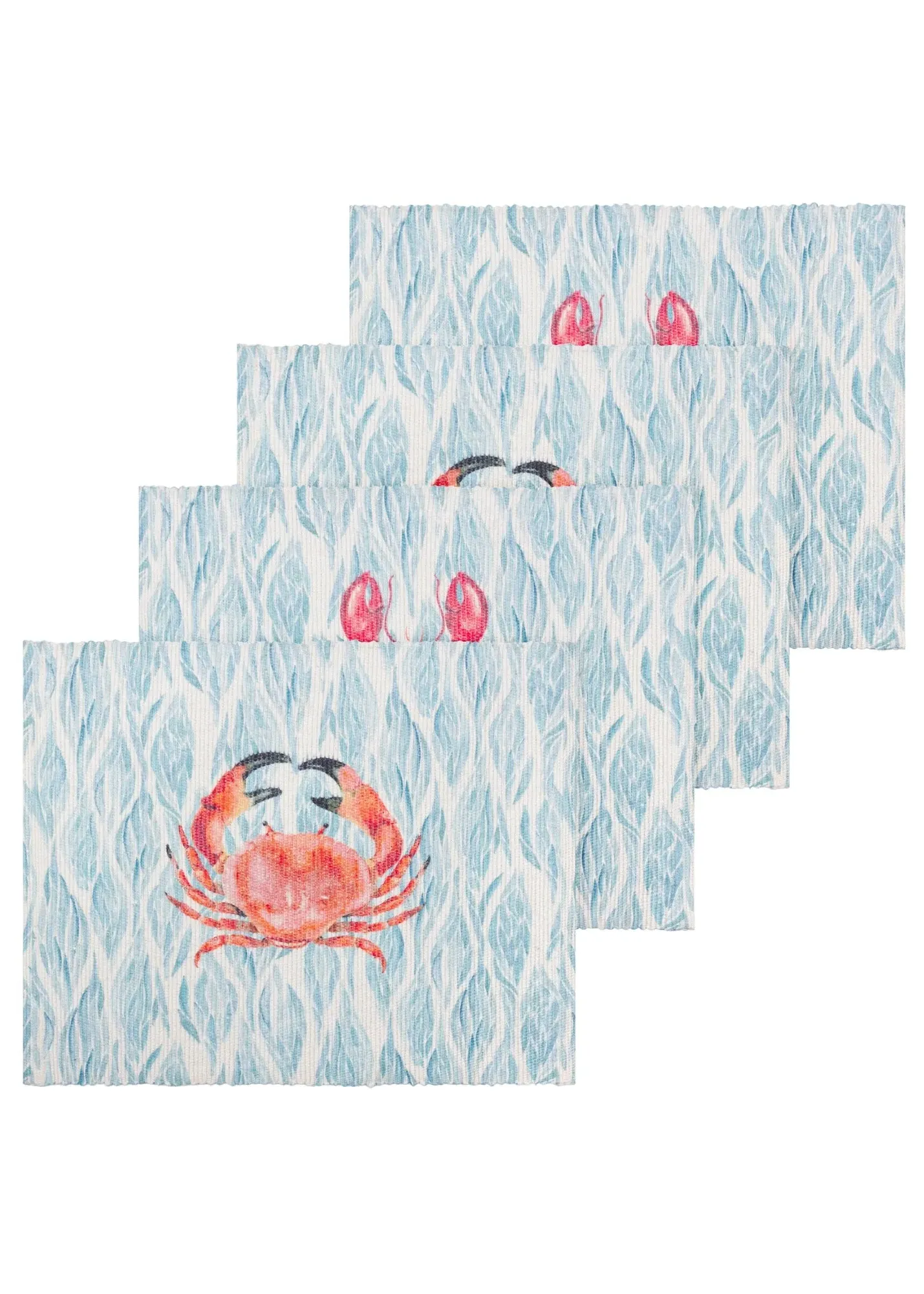 Abersoch Set of 4 Indoor/Outdoor Placemats - Blue, Polyester product