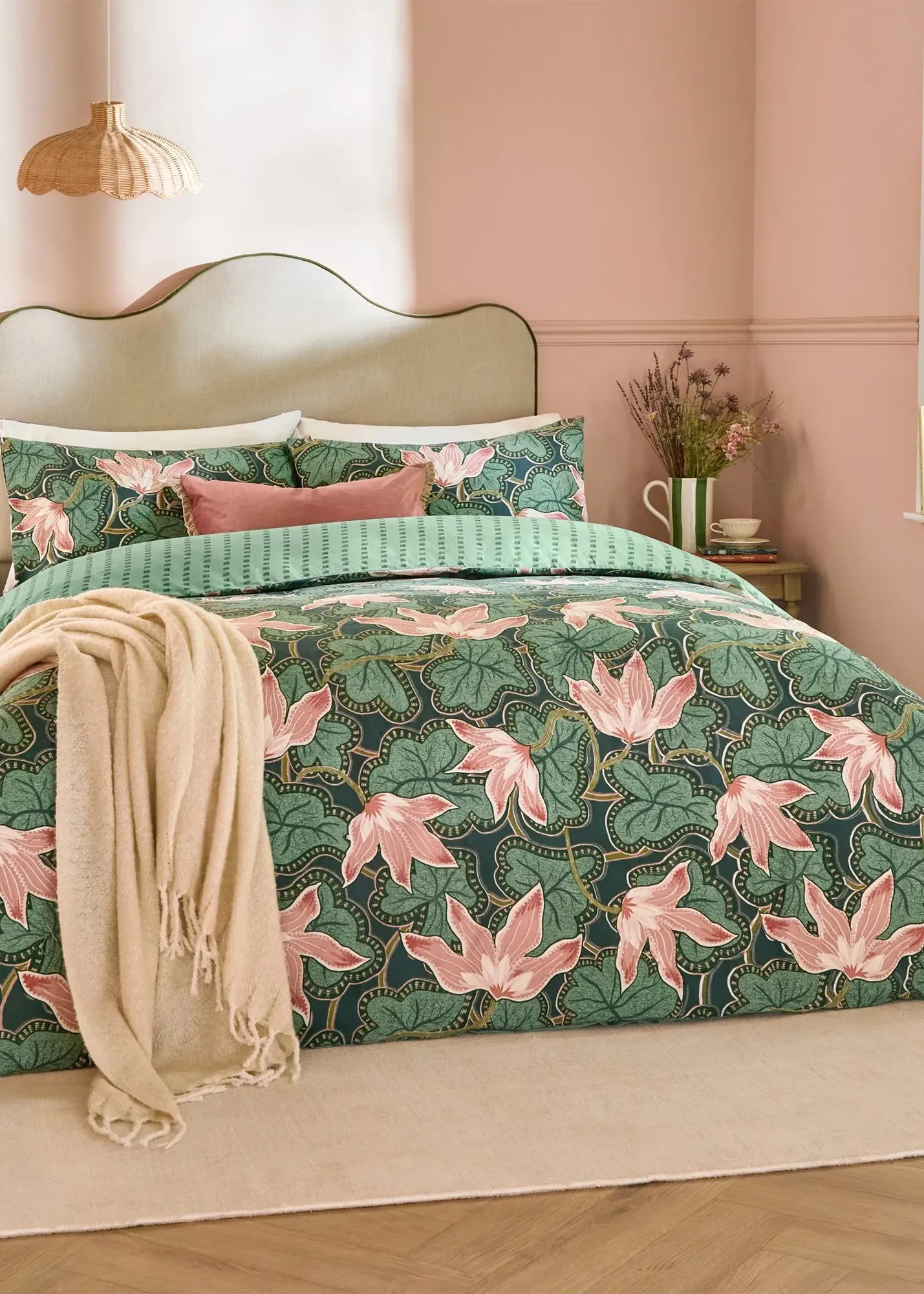 Luella Reversible Juniper Single Duvet Set - Green product