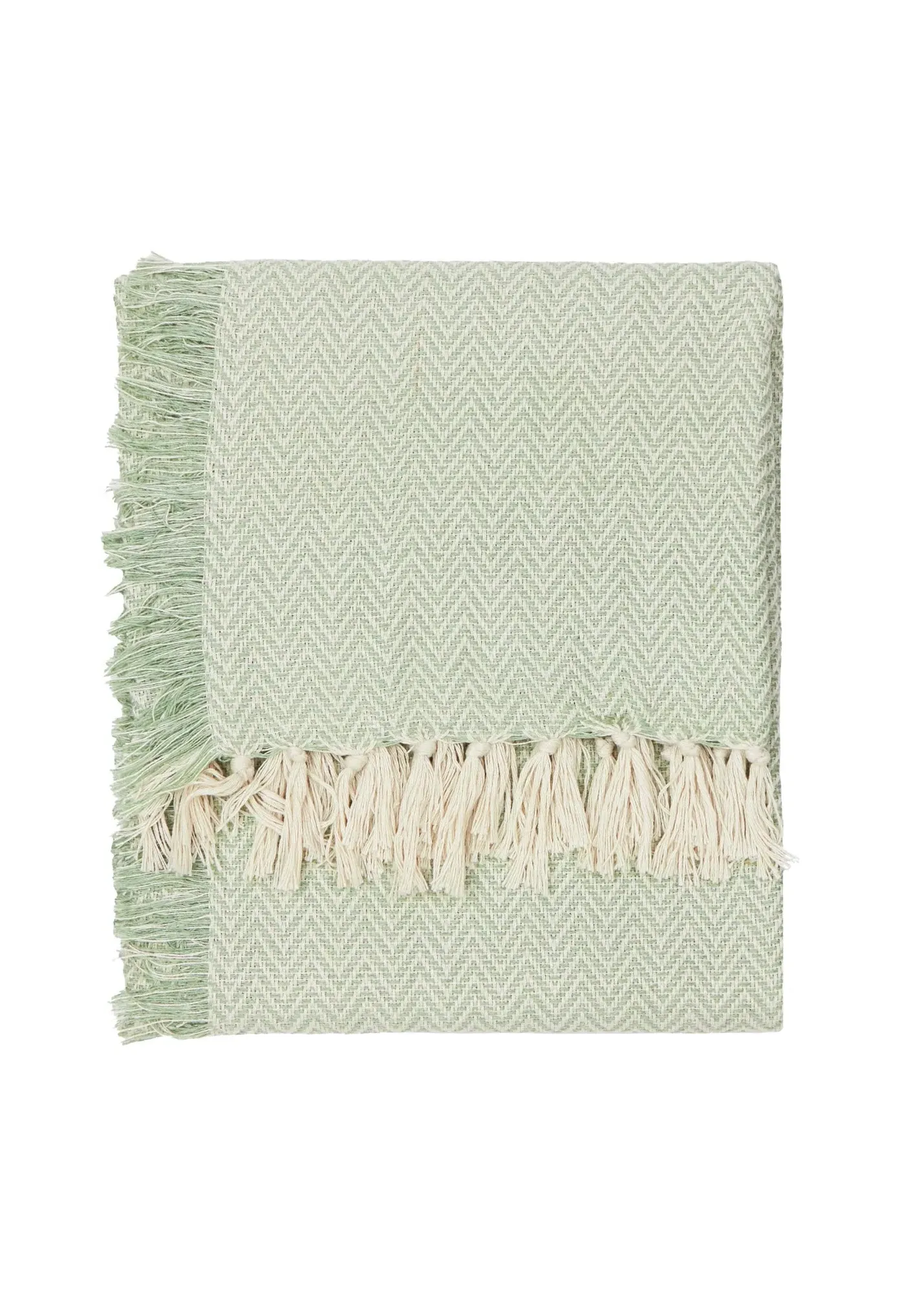 Wisley Leaf Woven Outdoor Throw - Green, Polyester product