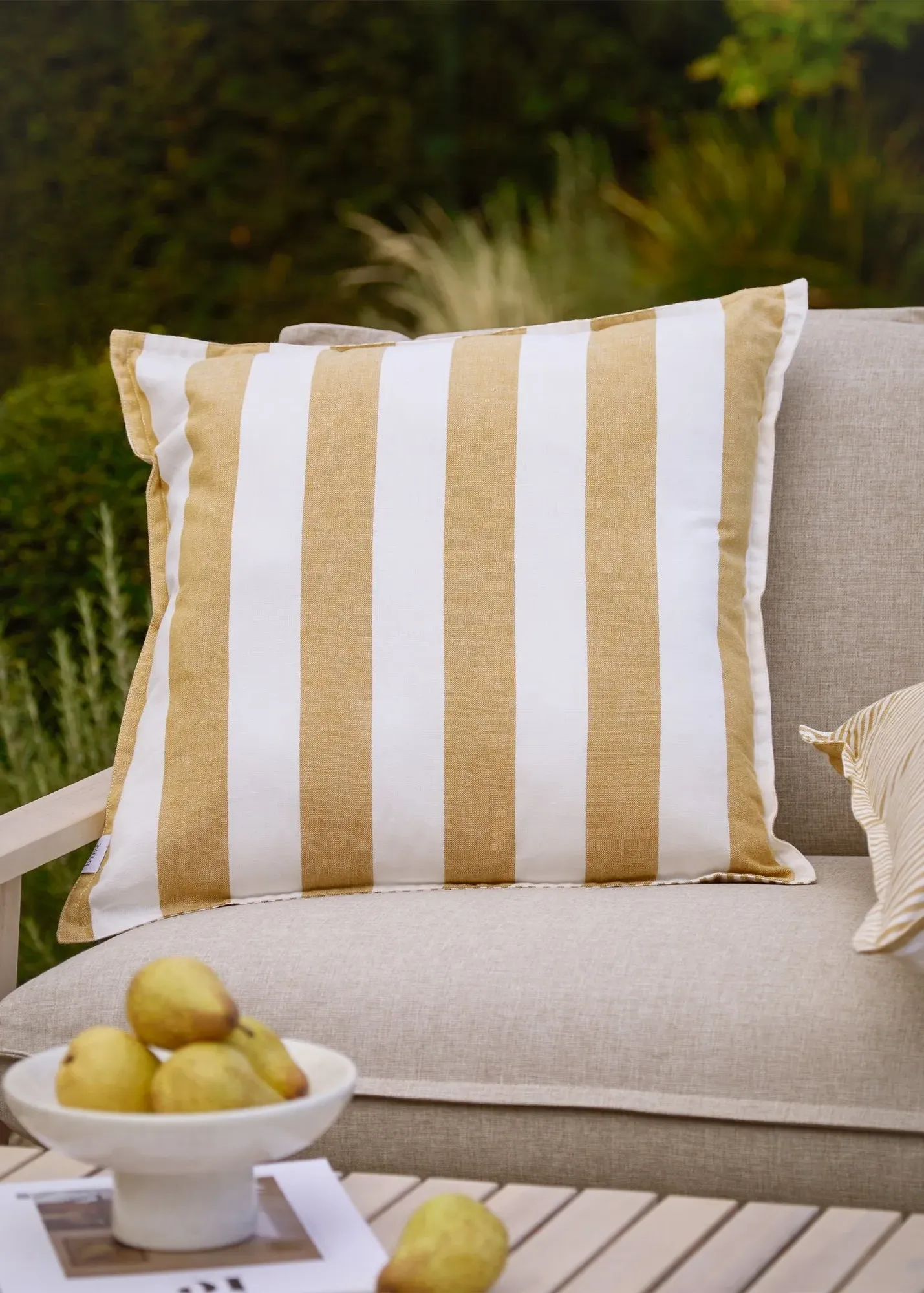 Hayle Honey Square Outdoor Cushion - Yellow, Polyester product