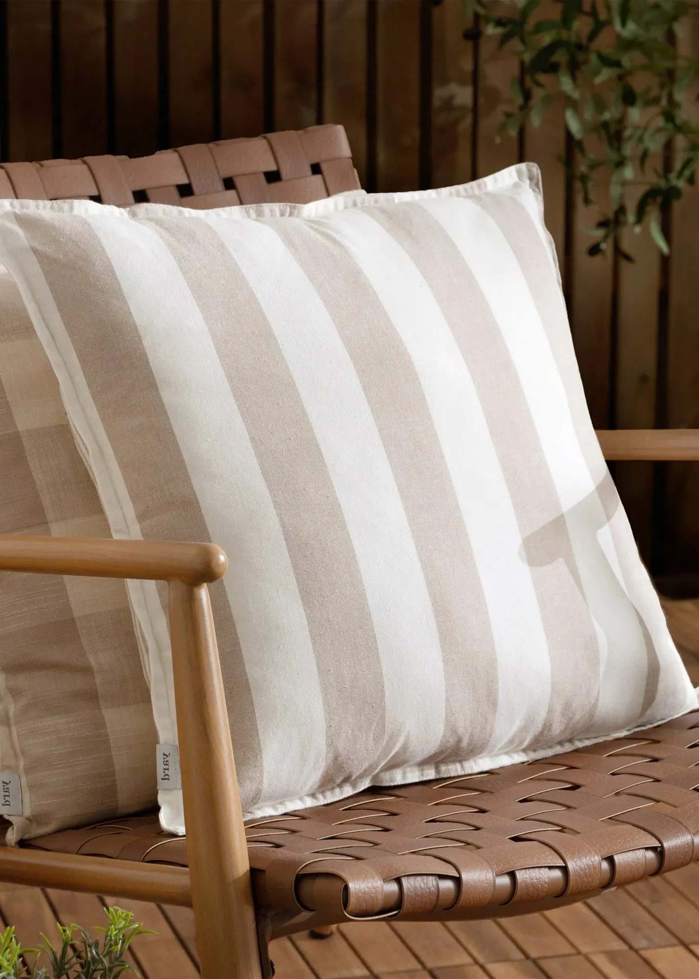 Hayle Reversible Outdoor Cushion - Natural, Cotton product