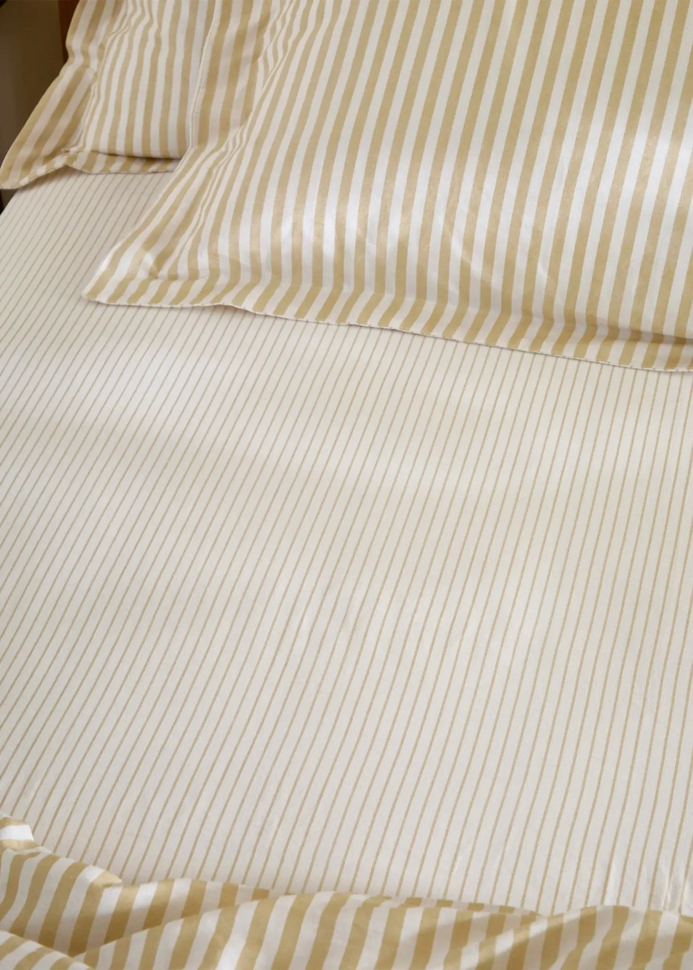 Hebden Narrow Stripe Single Fitted Sheet - Yellow, Cotton product