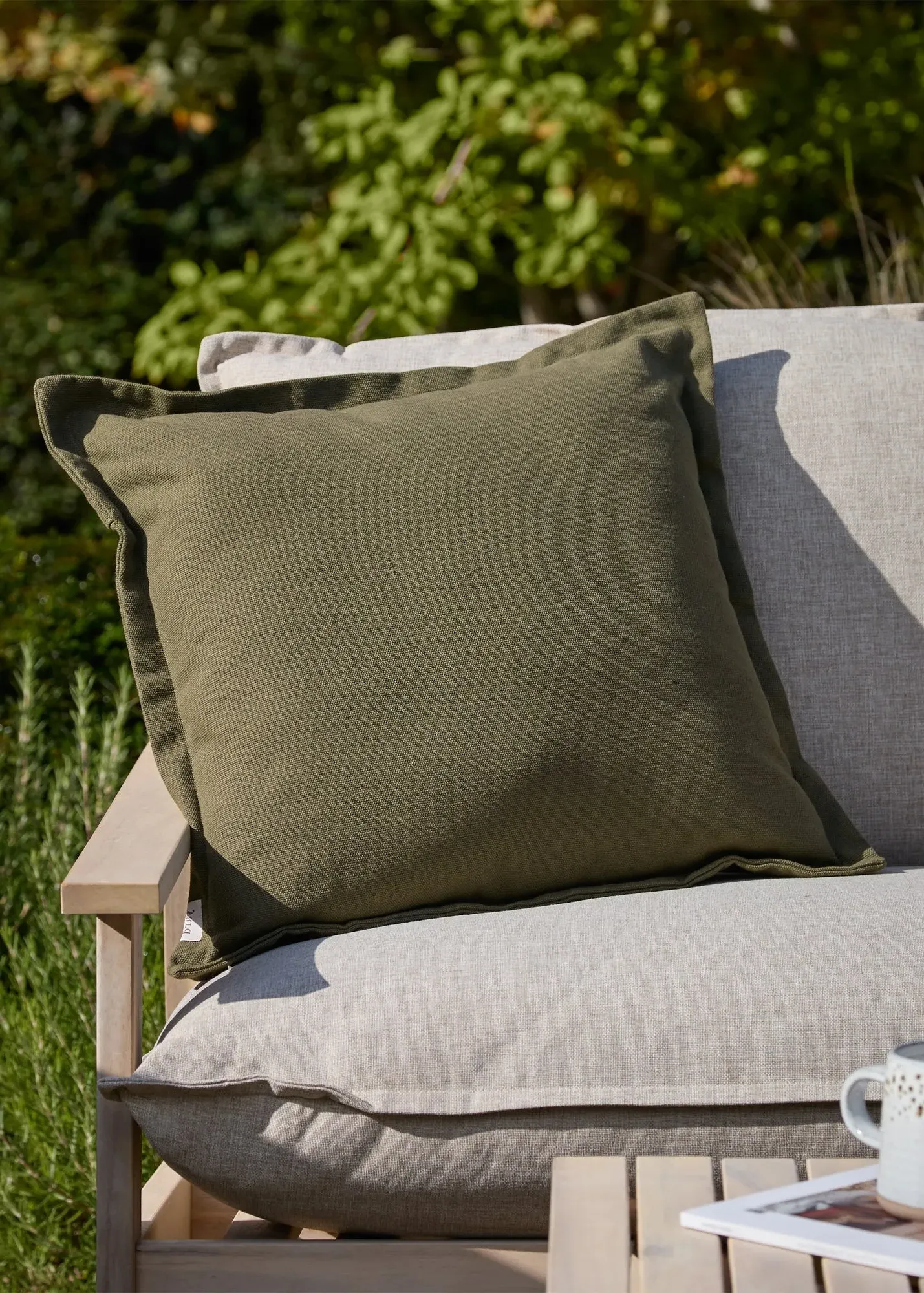 Holmfirth Canvas Square Outdoor Cushion - Green, Polyester product