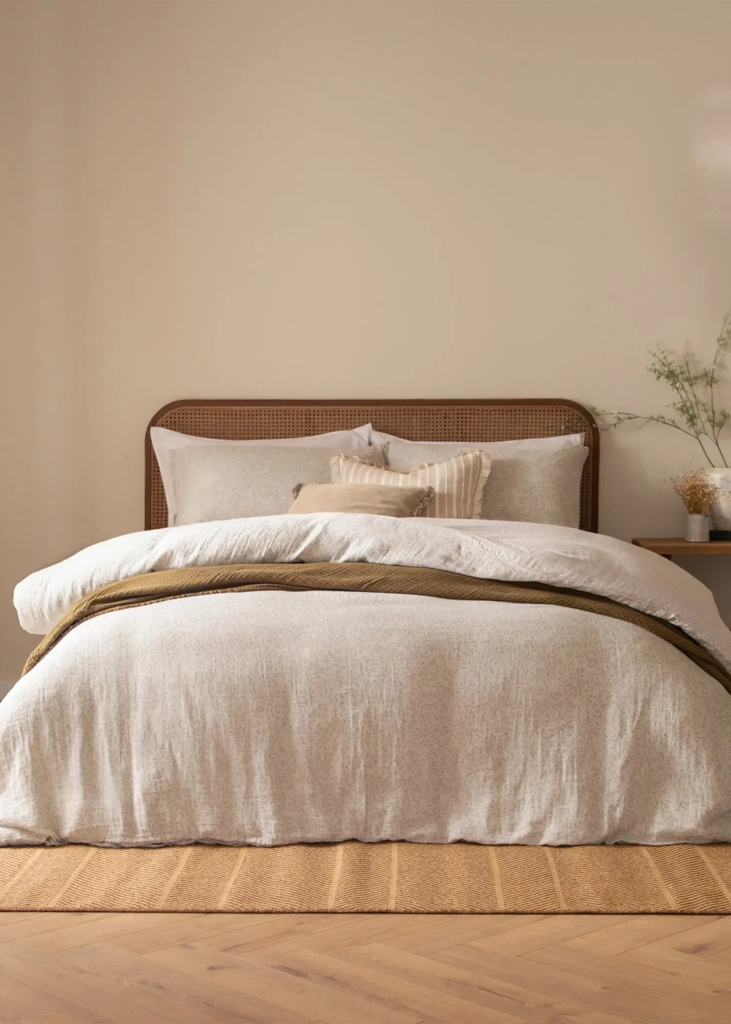Perrie Leaf Double Duvet Set - Natural, Muslin Cotton product