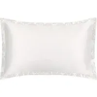 Damask Oxford Standard Silk Pillowcase - Ivory alternate view