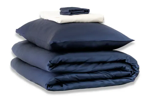 Emperor Duvet Set with Pillowcases - Blue, Silk