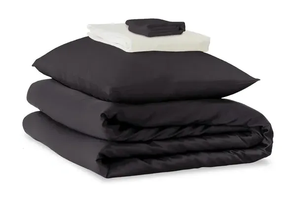 Emperor Duvet Set with Pillowcases - Charcoal, Silk