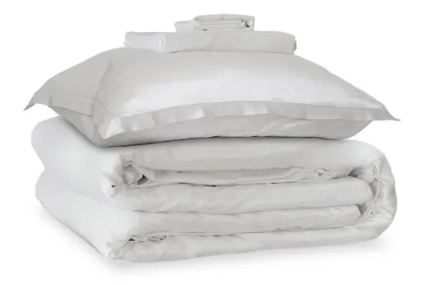 Emperor Oxford Duvet Set - Oyster Grey, Silk