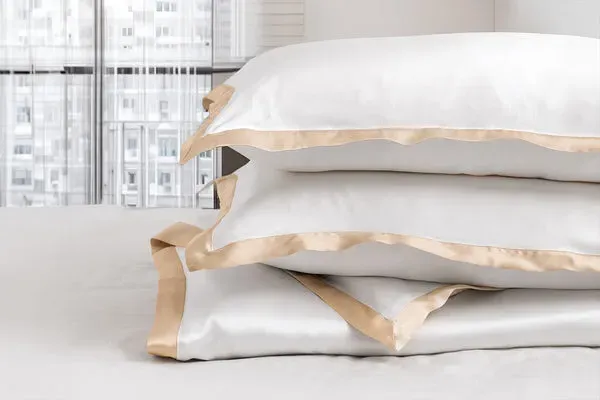 King Oxford Duvet Set - White, Silk