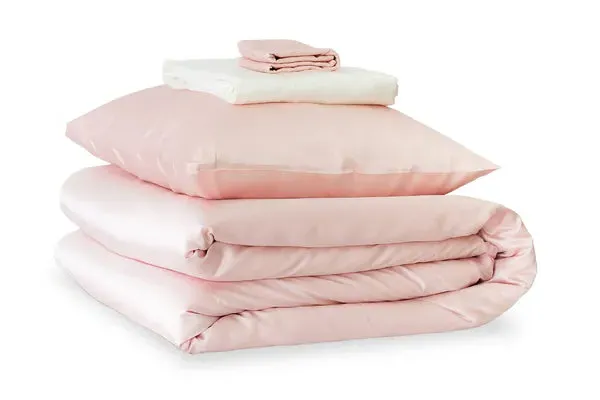 Precious Pink & Ivory Super King Silk Duvet Set - Pink, Silk product