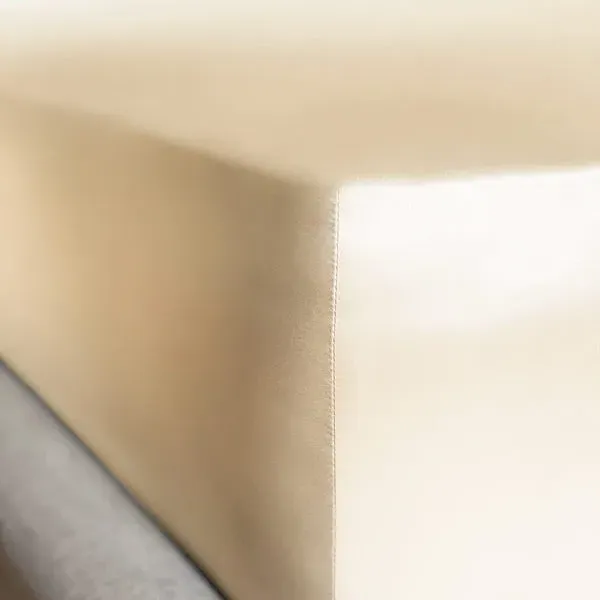 Single Pure Silk Fitted Sheet - Champagne, Mulberry Silk product
