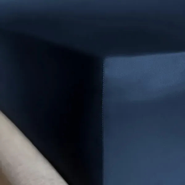 Single Pure Silk Fitted Sheet - Midnight Blue, Mulberry Silk product