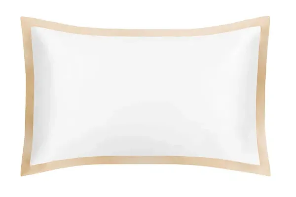 Standard Oxford Pillowcase with Piping - White, Silk
