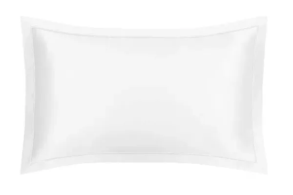 Standard Oxford Pillowcase with Piping - White, Silk