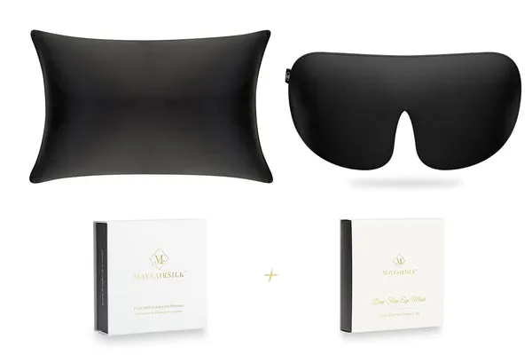 Standard Silk Sleep Gift Set - Charcoal, Mulberry image
