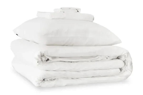 Super King Duvet Set with Pillowcases - White, Silk