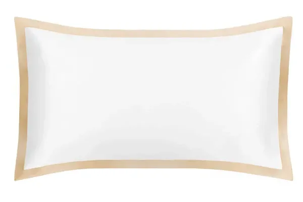 Super King Oxford Pillowcase with Border - White, Silk