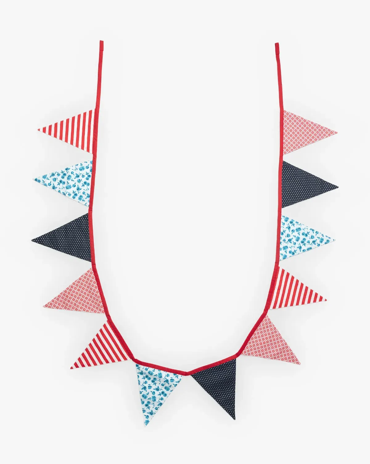 9.5ft Patriotic Garland - Red, White & Blue, Cotton product
