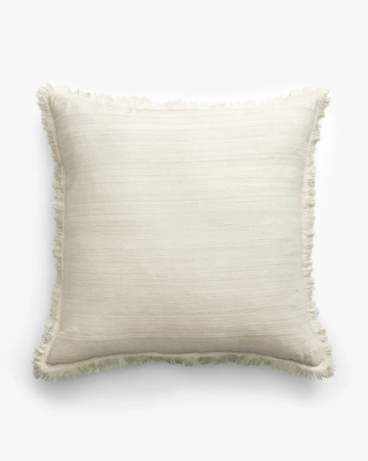 Abbey Silk Fringe Pillow Cover - Cream, Silk product