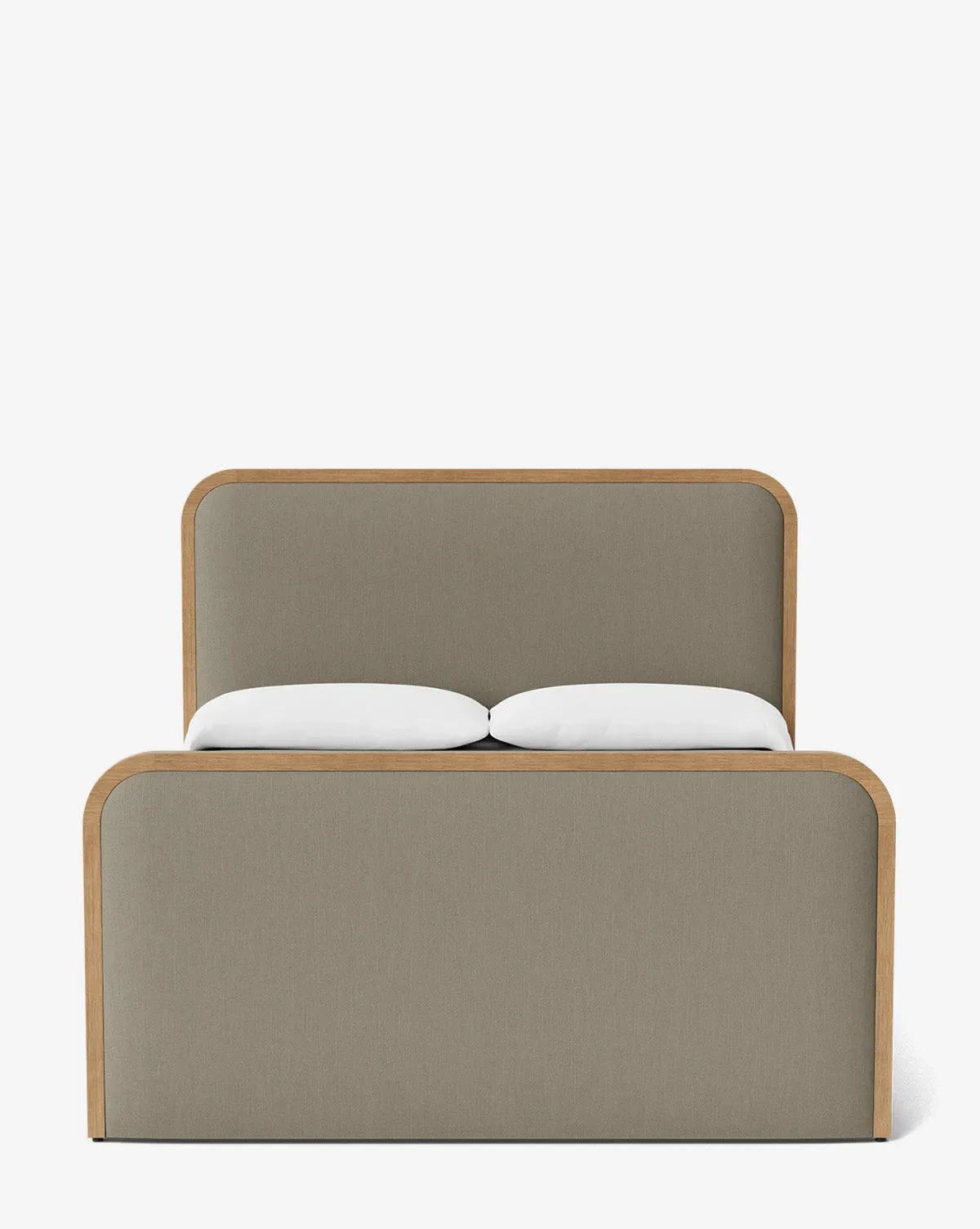 Ainsworth Queen Size Bed Frame - Cement, Belgian Linen product