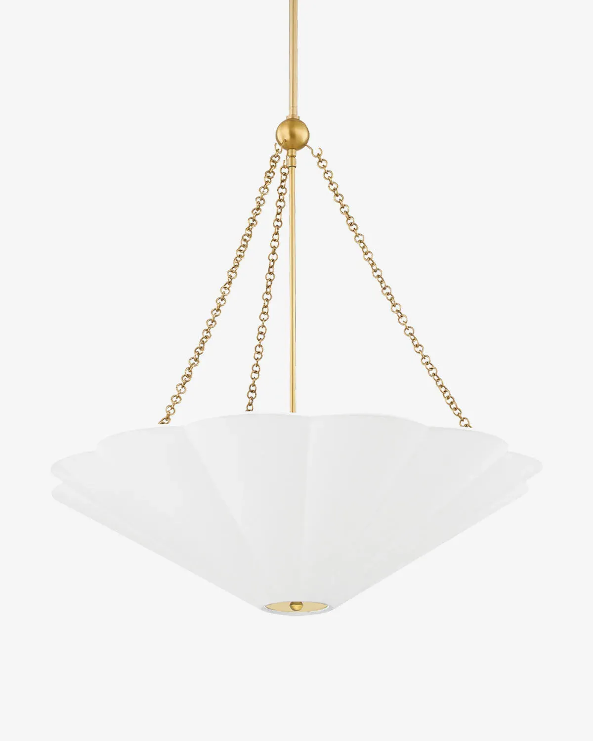 Alana Inverted Pendant Light - Brass, Linen product