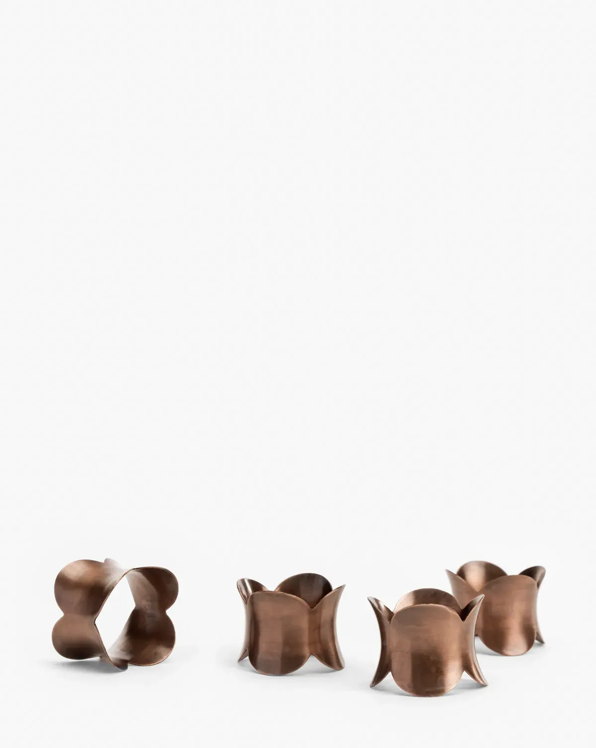Alina Napkin Rings Set of 4 - Antique Copper, Brass product