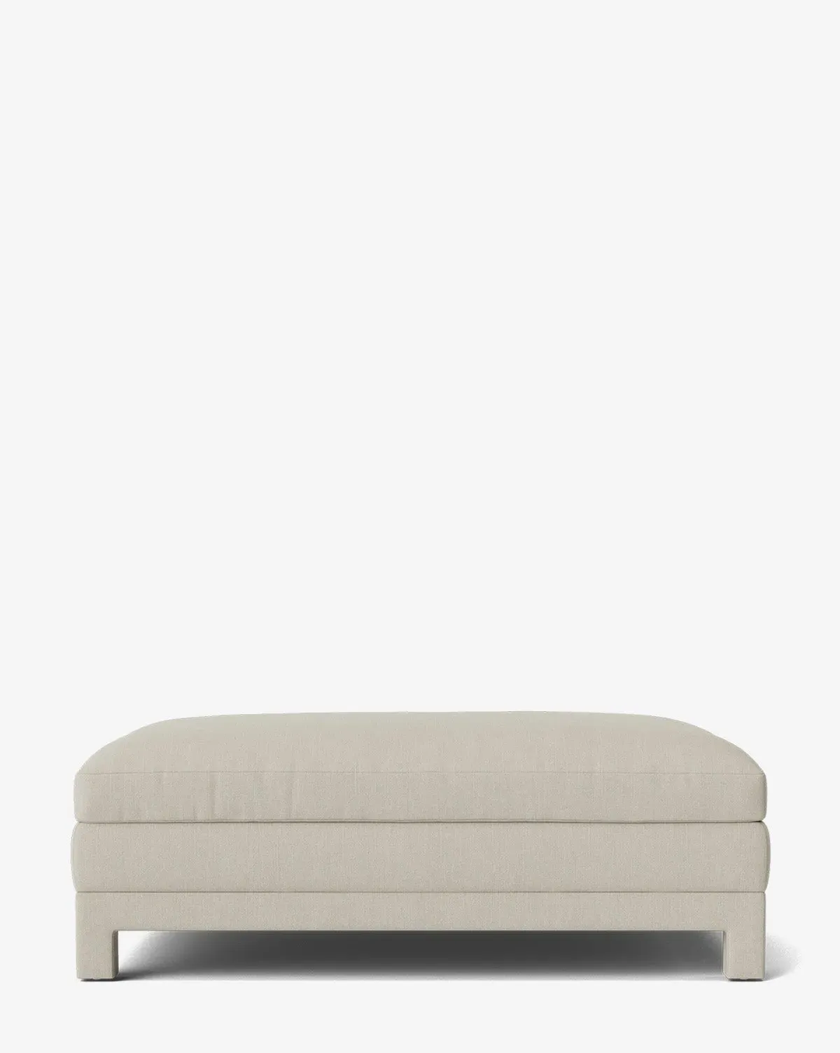 Appoline Ottoman - Basalt Belgian Linen product