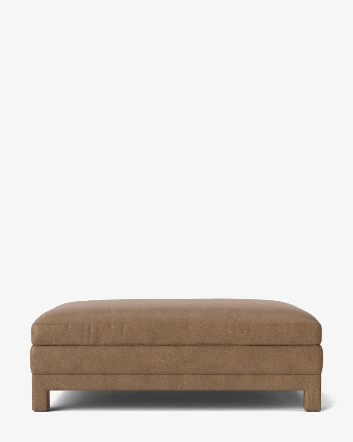 Appoline Ottoman - Driftwood, Leather product