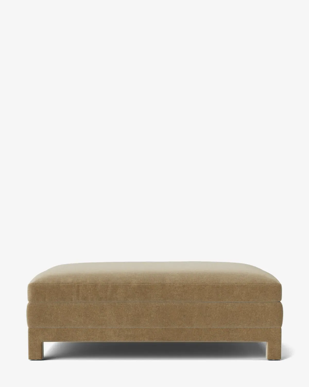Appoline Ottoman - Ecru, Velvet product