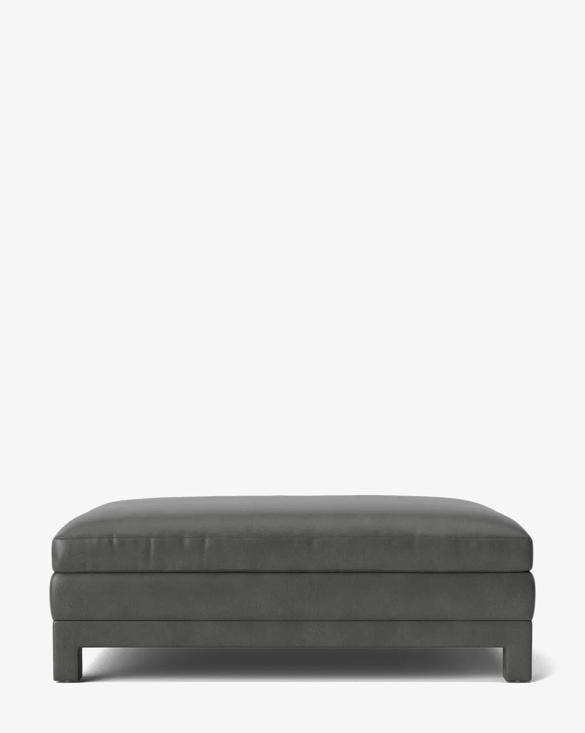 Appoline Ottoman - Flint, Leather product