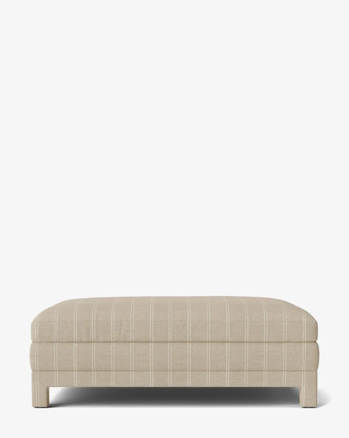 Appoline Ottoman - Oatmeal & Ivory Stripe, Linen product