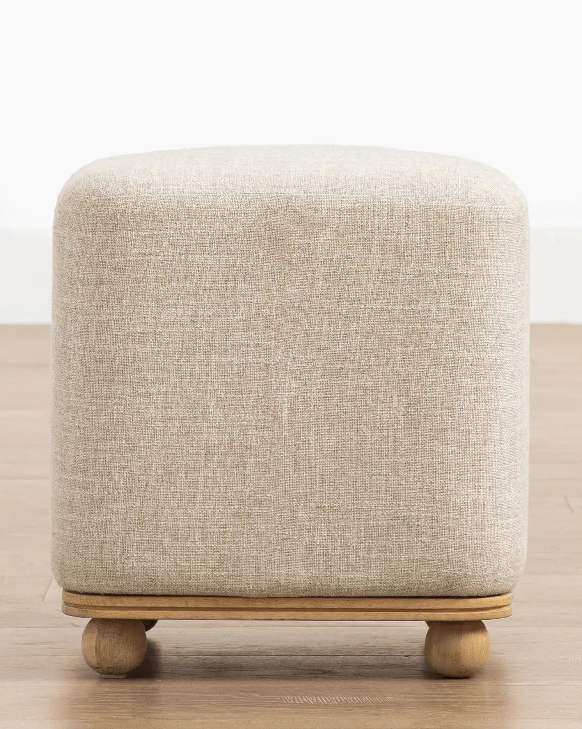 Arie Small Ottoman - Polyester, Linen product